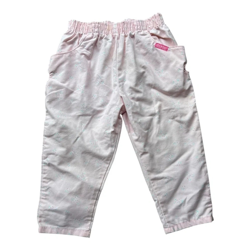 Vintage Osh Kosh B'Gosh Pink Floral Toddler Pants 90's